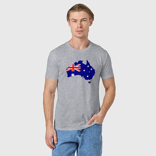 Мужская футболка Австралия / Меланж – фото 3