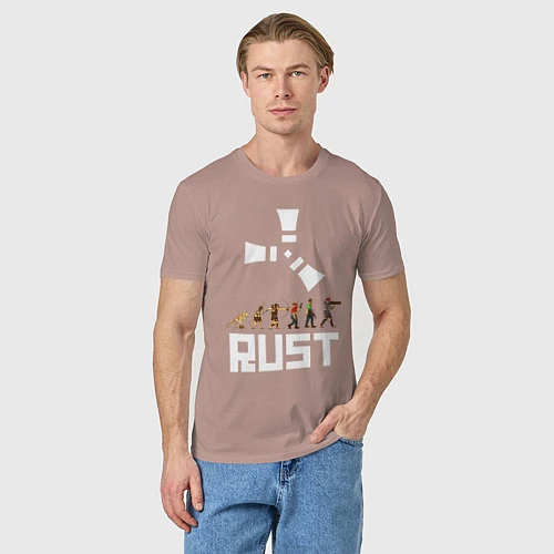 Мужская футболка RUST / Пыльно-розовый – фото 3