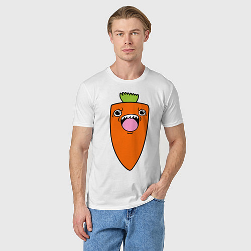 Мужская футболка Злая морковка / Белый – фото 3