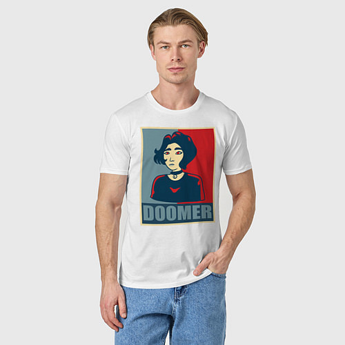 Мужская футболка Doomer girl / Белый – фото 3