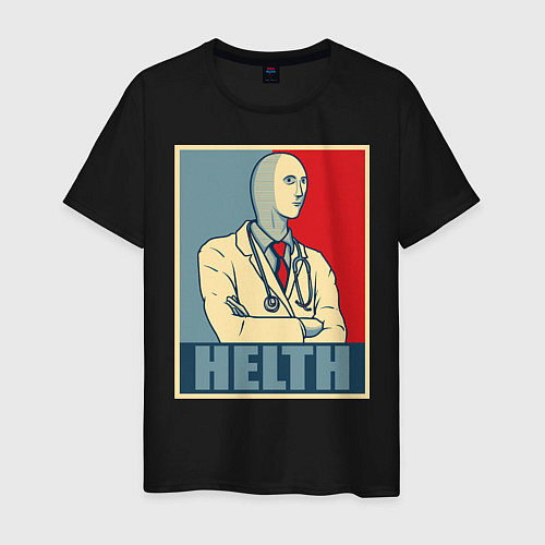 Мужская футболка Helth / Черный – фото 1