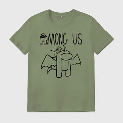 Футболка хлопковая мужская Among Us, цвет: авокадо