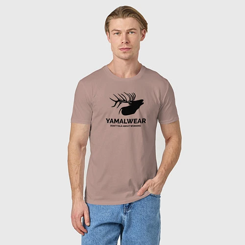 Мужская футболка Yamalwear / Пыльно-розовый – фото 3