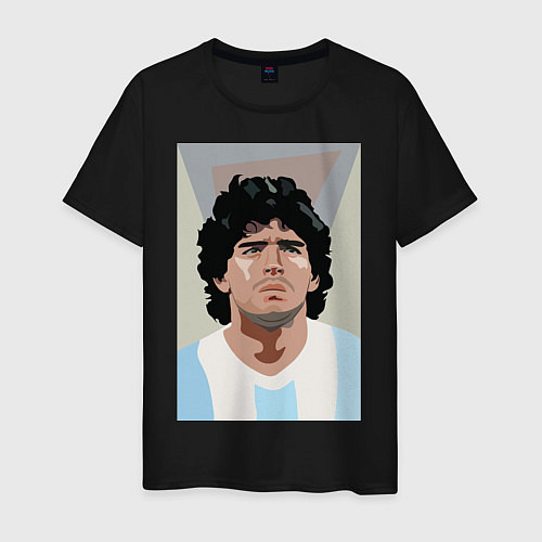 Мужская футболка Диего Марадона / Черный – фото 1