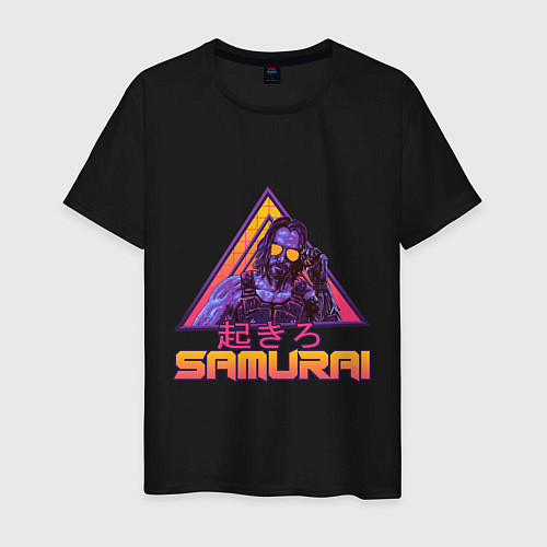 Мужская футболка Cyberpunk 2077 SAMURAI / Черный – фото 1