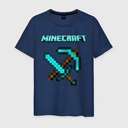 Футболка хлопковая мужская Minecraft, цвет: тёмно-синий