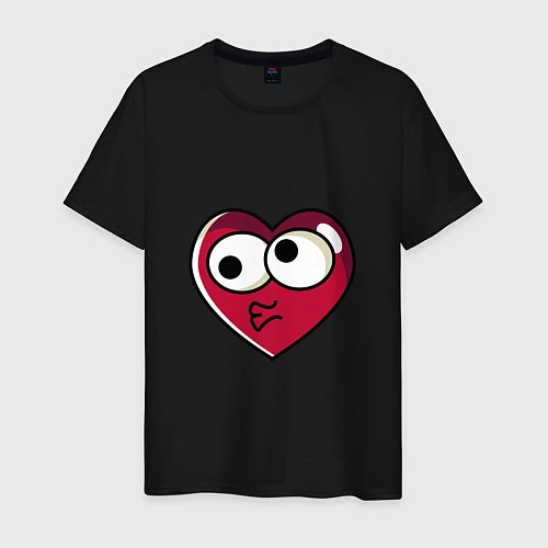 Мужская футболка Сердце / Черный – фото 1