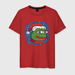 Футболка хлопковая мужская Pepe New Year, цвет: красный