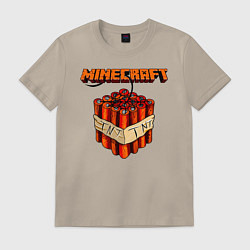 Футболка хлопковая мужская Minecraft, цвет: миндальный
