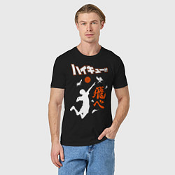 Футболка хлопковая мужская ВОЛЕЙБОЛ!! HAIKYUU!!, цвет: черный — фото 2