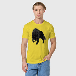 Футболка хлопковая мужская Черный Волк, цвет: желтый — фото 2