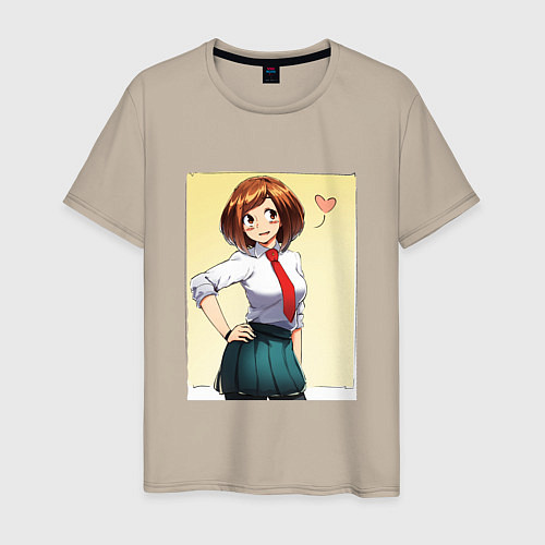 Мужская футболка Ochako Uraraka / Миндальный – фото 1