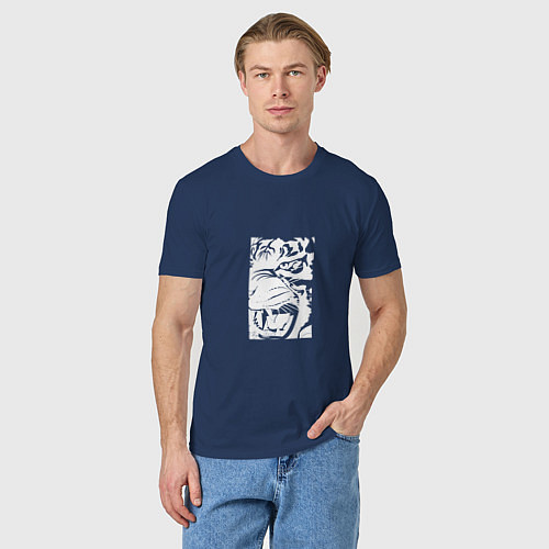 Мужская футболка Тигр / Тёмно-синий – фото 3