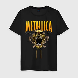 Футболка хлопковая мужская Metallica art 02, цвет: черный