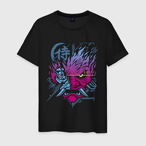 Мужская футболка Cyberpunk 2077 Геометрия / Черный – фото 1
