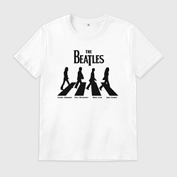 Футболка хлопковая мужская The Beatles, цвет: белый