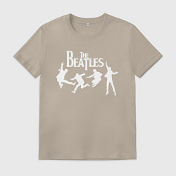 Футболка хлопковая мужская The Beatles, цвет: миндальный
