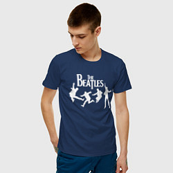 Футболка хлопковая мужская The Beatles, цвет: тёмно-синий — фото 2