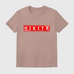 Футболка хлопковая мужская НикитаNikita, цвет: пыльно-розовый