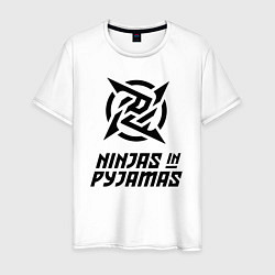 Футболка хлопковая мужская NiP Ninja in Pijamas 202122, цвет: белый