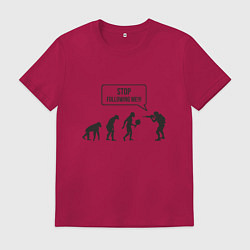 Футболка хлопковая мужская CS GO спина Z, цвет: маджента