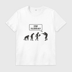 Футболка хлопковая мужская CS GO спина Z, цвет: белый