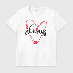 Футболка хлопковая мужская Always, цвет: белый