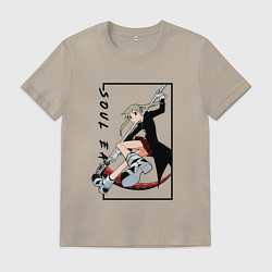 Футболка хлопковая мужская Моя геройская академия, цвет: миндальный