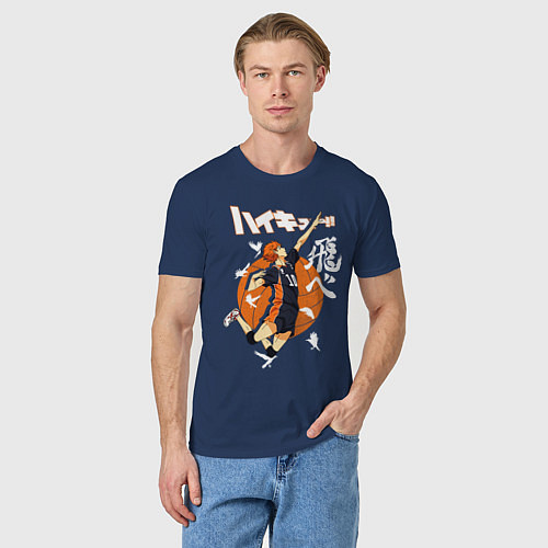 Мужская футболка ВОЛЕЙБОЛ!! HAIKYUU!! / Тёмно-синий – фото 3