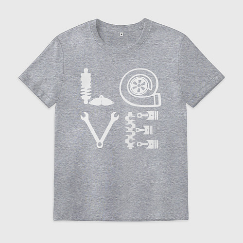 Мужская футболка Автомеханику / Меланж – фото 1