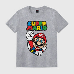 Футболка хлопковая мужская Mario, цвет: меланж