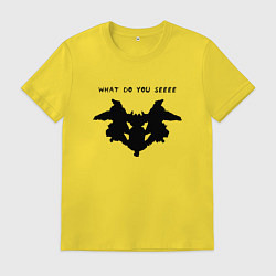 Футболка хлопковая мужская What do you see?, цвет: желтый