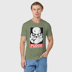Футболка хлопковая мужская Pudge Dota Пудж, цвет: авокадо — фото 2