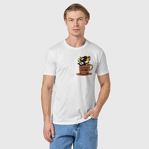 Мужская футболка DO IT! DRINK THE COFFEE / Белый – фото 3