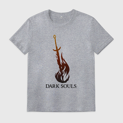 Мужская футболка Dark Souls - Bonfire / Меланж – фото 1