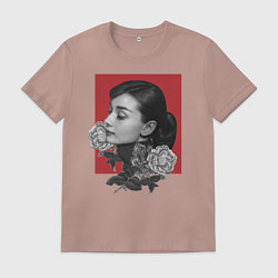 Футболка хлопковая мужская Одри, цвет: пыльно-розовый