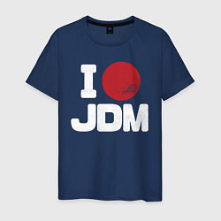 Футболка хлопковая мужская JDM, цвет: тёмно-синий