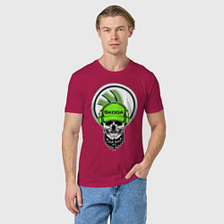 Футболка хлопковая мужская Шкодавод спина Z, цвет: маджента — фото 2