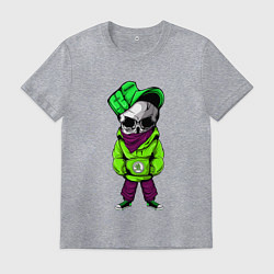 Футболка хлопковая мужская Skoda Skull Z, цвет: меланж