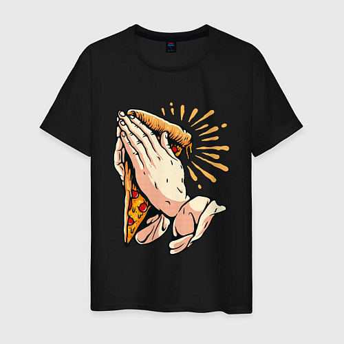 Мужская футболка Holy Pizza / Черный – фото 1