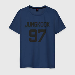 Футболка хлопковая мужская BTS - Jungkook 97, цвет: тёмно-синий