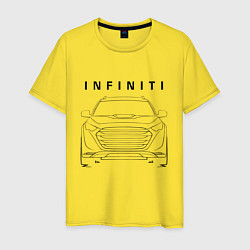 Футболка хлопковая мужская Infinity Инфинити спина, цвет: желтый