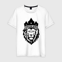 Футболка хлопковая мужская KING LION, цвет: белый