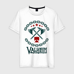 Футболка хлопковая мужская Valheim, цвет: белый