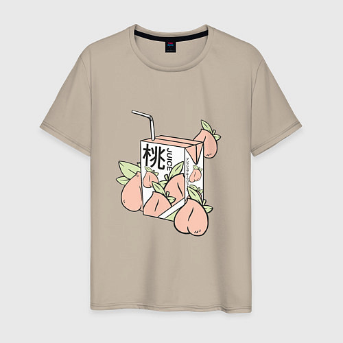 Мужская футболка Japanese Peach Juice / Миндальный – фото 1