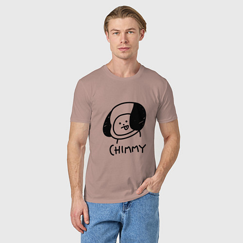 Мужская футболка ЧИММИ CHIMMY / Пыльно-розовый – фото 3