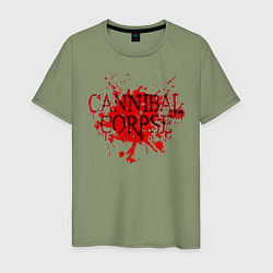 Футболка хлопковая мужская Cannibal Corpse, цвет: авокадо