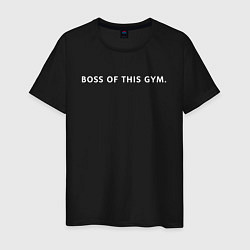 Футболка хлопковая мужская BOSS OF THIS GYM, цвет: черный