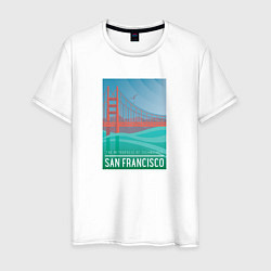Футболка хлопковая мужская San Francisco, цвет: белый