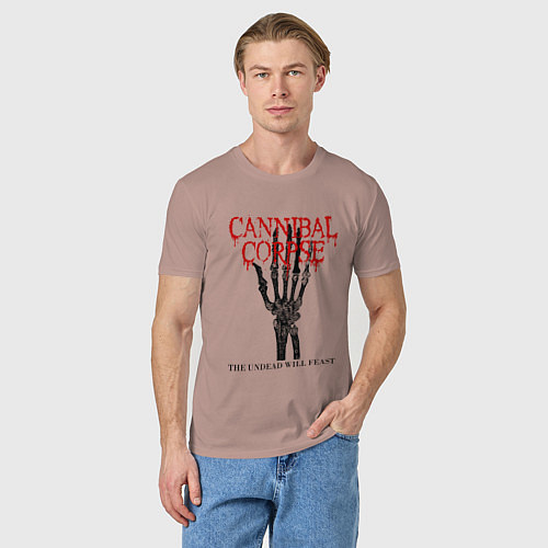 Мужская футболка Cannibal Corpse Труп Каннибала Z / Пыльно-розовый – фото 3